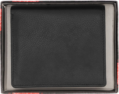 

Ananya Men Black Genuine Leather Wallet(12 Card Slots), Black-15a