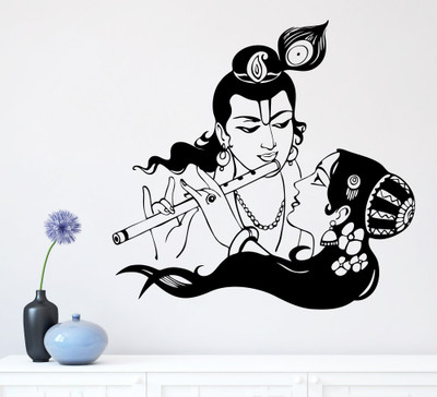 

wallskart Vinyl Sticker(Pack of 1), Black