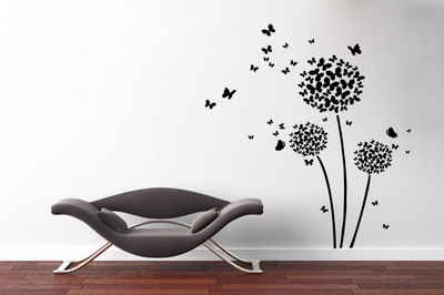 

wallskart Vinyl Sticker(Pack of 1), Black