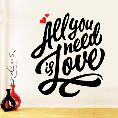 

wallskart Vinyl Sticker(Pack of 1), Black