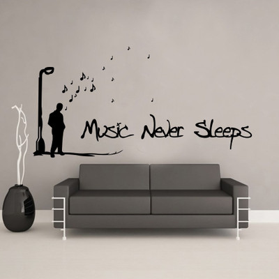 

wallskart Vinyl Sticker(Pack of 1), Black