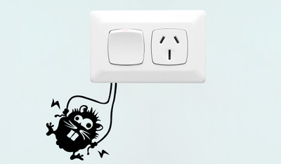 

Wallskart Sticker(Pack of 1), Black
