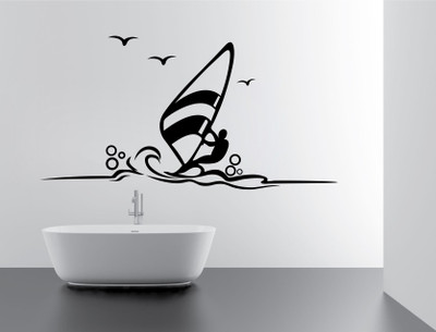 

wallskart Vinyl Sticker(Pack of 1), Black
