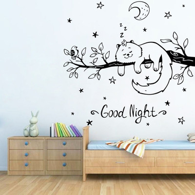 

wallskart Vinyl Sticker(Pack of 1), Black