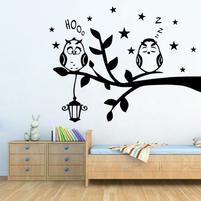 

wallskart Vinyl Sticker(Pack of 1), Black