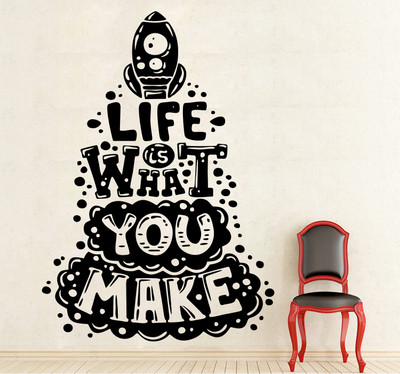 

wallskart Vinyl Sticker(Pack of 1), Black