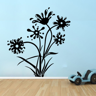

wallskart Vinyl Sticker(Pack of 1), Black