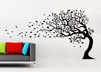 wallskart Vinyl Sticker(Pack of 1), Black