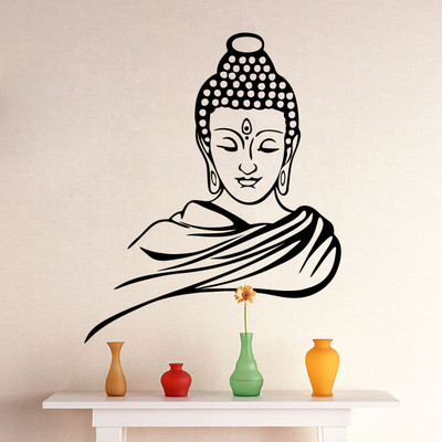 

wallskart Vinyl Sticker(Pack of 1), Black
