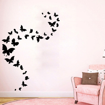 

wallskart Vinyl Sticker(Pack of 1), Black