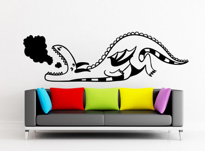 

wallskart Vinyl Sticker(Pack of 1), Black