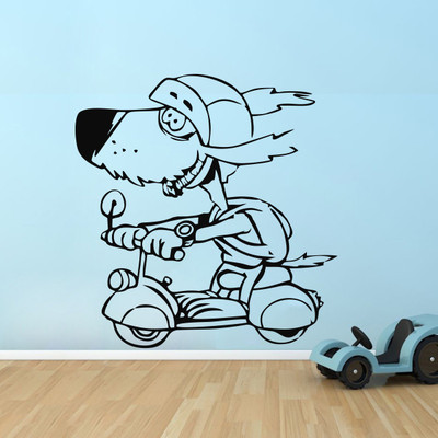 

wallskart Vinyl Sticker(Pack of 1), Black