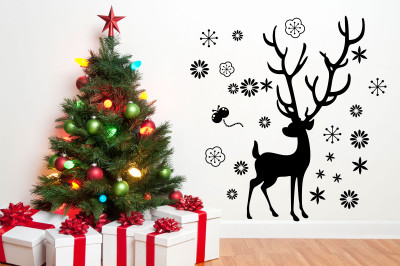 

wallskart Vinyl Sticker(Pack of 1), Black