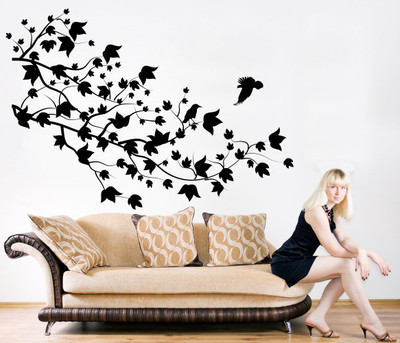 

wallskart Vinyl Sticker(Pack of 1), Black