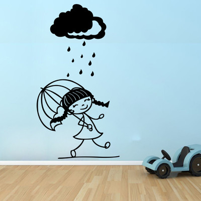 

wallskart Vinyl Sticker(Pack of 1), Black