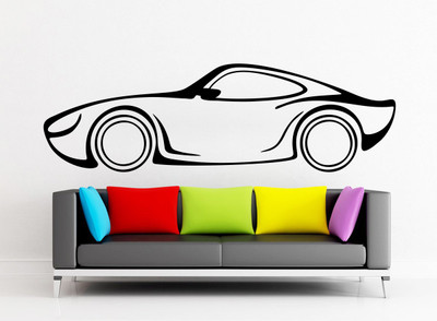 

wallskart Vinyl Sticker(Pack of 1), Black