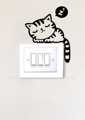 Wallskart Vinyl Sticker Sticker(Pack of 1), Black