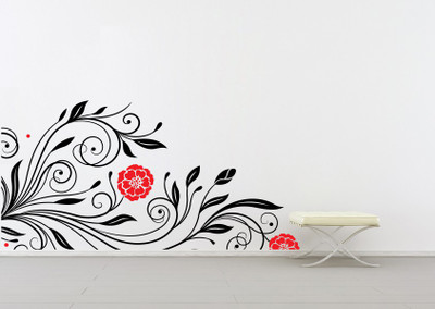 

wallskart Vinyl Sticker(Pack of 1), Black