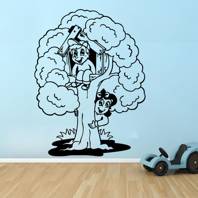 

wallskart Vinyl Sticker(Pack of 1), Black