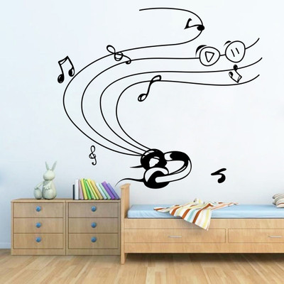 

wallskart Vinyl Sticker(Pack of 1), Black