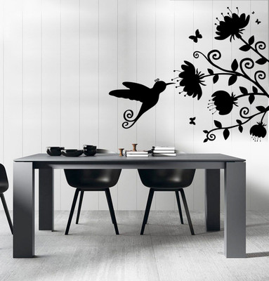

wallskart Vinyl Sticker(Pack of 1), Black