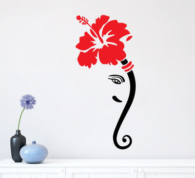 

wallskart Vinyl Sticker(Pack of 1), Red & black