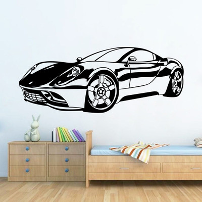 

wallskart Vinyl Sticker(Pack of 1), Black