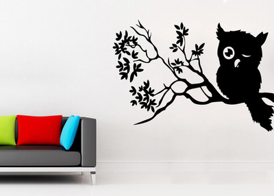 

wallskart Vinyl Sticker(Pack of 1), Black