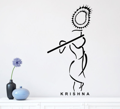 

wallskart Vinyl Sticker(Pack of 1), Black