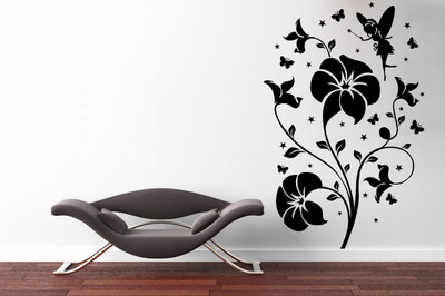 

wallskart Vinyl Sticker(Pack of 1), Black