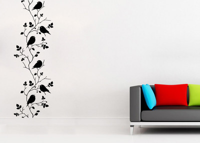 

wallskart Vinyl Sticker(Pack of 1), Black