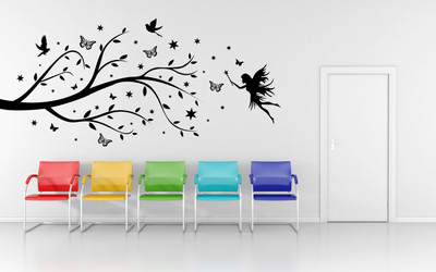

wallskart Vinyl Sticker(Pack of 1), Black