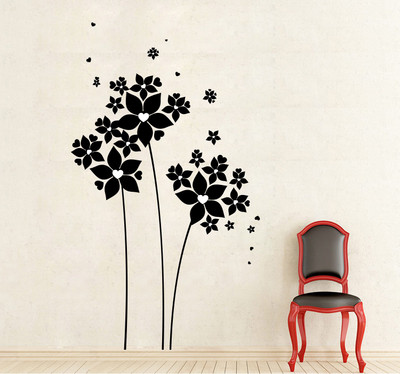 

wallskart Vinyl Sticker(Pack of 1), Black