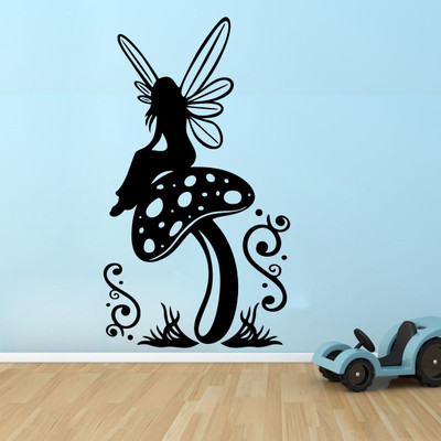

wallskart Vinyl Sticker(Pack of 1), Black
