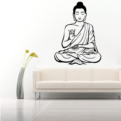

wallskart Vinyl Sticker(Pack of 1), Black