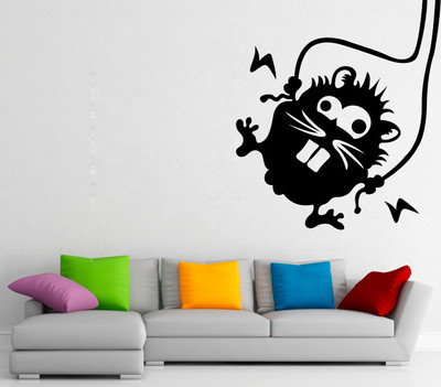 

wallskart Vinyl Sticker(Pack of 1), Black