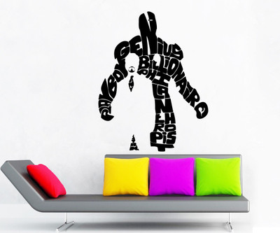 

wallskart Vinyl Sticker(Pack of 1), Black