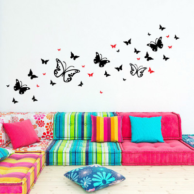 

wallskart Vinyl Sticker(Pack of 1), Black