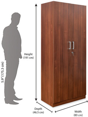 Nilkamal Reegan Engineered Wood 2 Door Wardrobe(Finish Color - NA)
