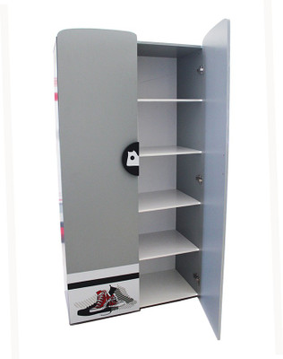 

Tezerac Engineered Wood 2 Door Wardrobe(Finish Color - Grey)