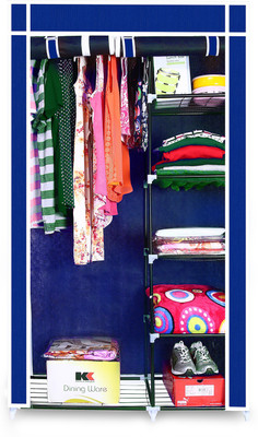 

birdy Micro Fiber Collapsible Wardrobe(Finish Color - Blue)