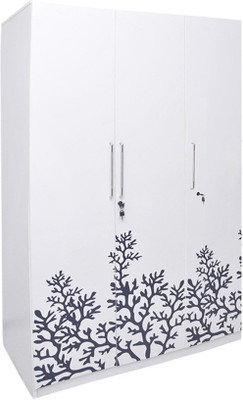 

Parin Engineered Wood 3 Door Wardrobe(Finish Color - UV Finish White)
