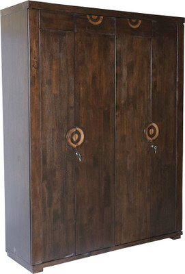

HomeTown Enrique Engineered Wood 4 Door Wardrobe(Finish Color - Wenge)