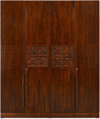 

@home by Nilkamal Monalisa Engineered Wood 4 Door Wardrobe(Finish Color - Walnut)