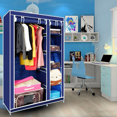 

Novatic Carbon Steel Collapsible Wardrobe(Finish Color - Navy Blue)