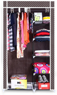 

birdy Micro Fiber Collapsible Wardrobe(Finish Color - brown)