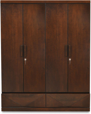 

@home by Nilkamal Nixon Engineered Wood 4 Door Wardrobe(Finish Color - Cherry)