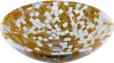

MonTero CUBE2 Table Top Basin(White, Gold)