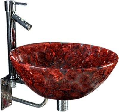 

Lucky Red Crossandra NPB12 Table Top Basin(Red Crossandra)
