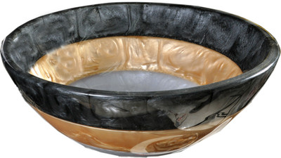 

Lucky Round Painted Golden Grey NRR08 Table Top Basin(Round Painted Golden Grey)